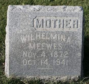 MOELLER MEEWES, WILHELMINA - Scott County, Iowa | WILHELMINA MOELLER MEEWES 