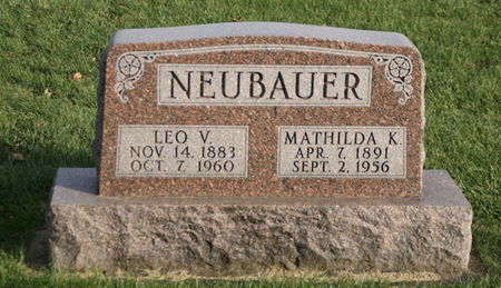 NEUBAUER, MATHILDA K. - Scott County, Iowa | MATHILDA K. NEUBAUER 