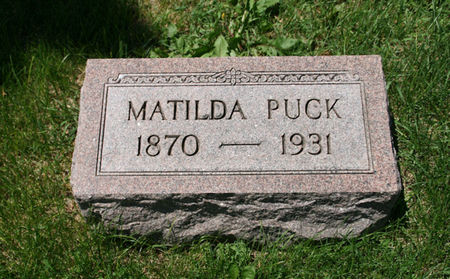 PUCK, MATILDA - Scott County, Iowa | MATILDA PUCK 