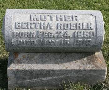 ROEHLK, BERTHA - Scott County, Iowa | BERTHA ROEHLK 