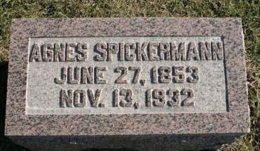 SPICKERMANN, AGNES - Scott County, Iowa | AGNES SPICKERMANN 