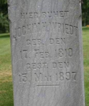 WRIEDT, JOCHIM H. - Scott County, Iowa | JOCHIM H. WRIEDT 