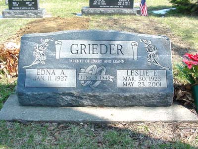 GRIEDER, LESLIE E. - Shelby County, Iowa | LESLIE E. GRIEDER 