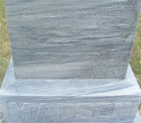 MADSEN, SVEND (VERSE ON STONE) - Shelby County, Iowa | SVEND (VERSE ON STONE) MADSEN 