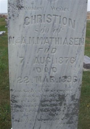 MATHIASEN, CHRISTION (CLOSE-UP) - Shelby County, Iowa | CHRISTION (CLOSE-UP) MATHIASEN 