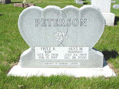 HANSEN PETERSON, ALYS M. - Shelby County, Iowa | ALYS M. HANSEN PETERSON 