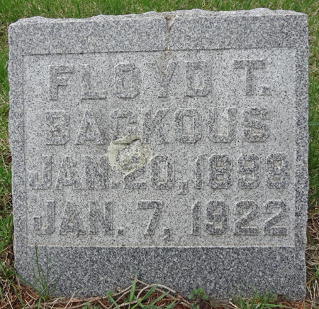 BACKOUS, FLOYD THEADORE - Story County, Iowa | FLOYD THEADORE BACKOUS 