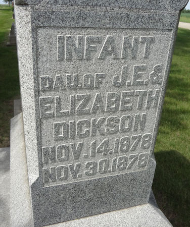 DICKSON, INFANT DAUGHTER - Story County, Iowa | INFANT DAUGHTER DICKSON 