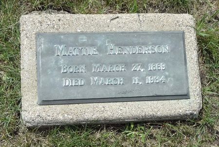 HENDERSON, MATTIE - Story County, Iowa | MATTIE HENDERSON 