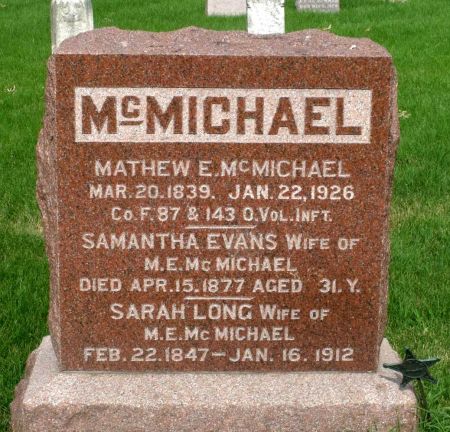 LONG MCMICHAEL, SARAH - Story County, Iowa | SARAH LONG MCMICHAEL 