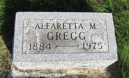 GREGG, ALFARETTA M. - Tama County, Iowa | ALFARETTA M. GREGG 