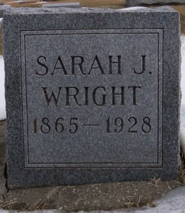 WOOLSEY WRIGHT, SARAH J - Tama County, Iowa | SARAH J WOOLSEY WRIGHT 