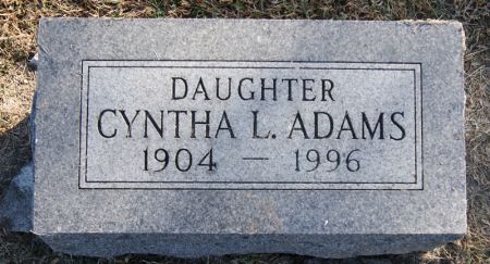 ADAMS, CYNTHA LOUISE - Taylor County, Iowa | CYNTHA LOUISE ADAMS 