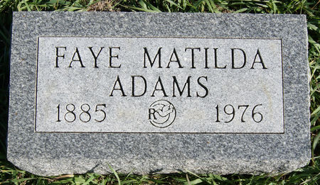 PERRY ADAMS, FAYE MATILDA - Taylor County, Iowa | FAYE MATILDA PERRY ADAMS 