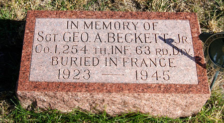 BECKETT, GEORGE ALBERT, JR. - Taylor County, Iowa | GEORGE ALBERT, JR. BECKETT 