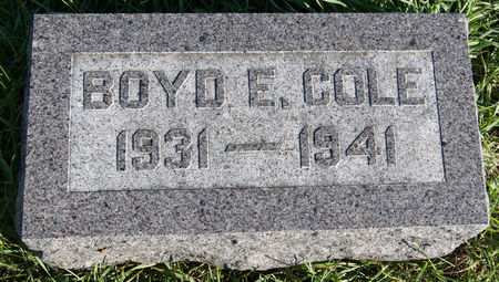 COLE, BOYD E. - Taylor County, Iowa | BOYD E. COLE 