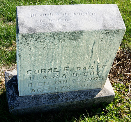 COY, CORAL ELIZABETH - Taylor County, Iowa | CORAL ELIZABETH COY 