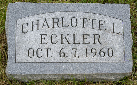 ECKLER, CHARLOTTE LUCILLE - Taylor County, Iowa | CHARLOTTE LUCILLE ECKLER 