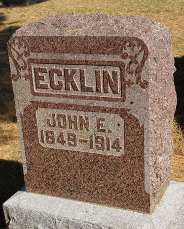 ECKLIN, JOHN EDWIN - Taylor County, Iowa | JOHN EDWIN ECKLIN 
