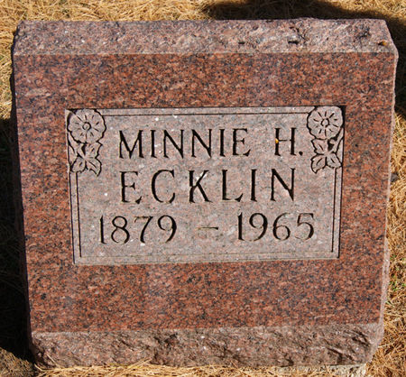 ECKLIN, MINNIE H. - Taylor County, Iowa | MINNIE H. ECKLIN 