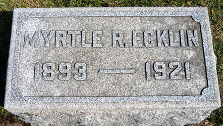 SLATTERY ECKLIN, MYRTLE RUTH - Taylor County, Iowa | MYRTLE RUTH SLATTERY ECKLIN 