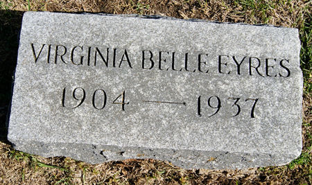 JONES EYRES, VIRGINIA BELLE - Taylor County, Iowa | VIRGINIA BELLE JONES EYRES 