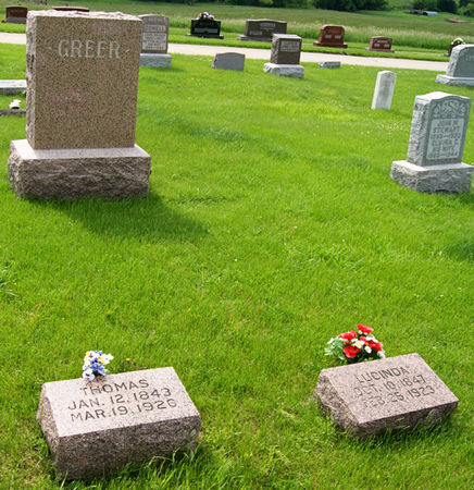 GREER, THOMAS, FAMILY PLOT OF - Taylor County, Iowa | THOMAS, FAMILY PLOT OF GREER 