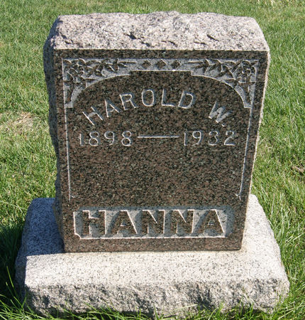 HANNA, HAROLD WILEY - Taylor County, Iowa | HAROLD WILEY HANNA 
