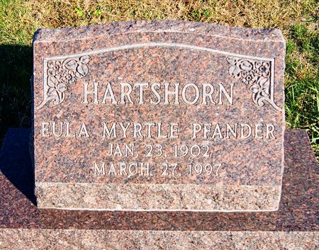 PFANDER HARTSHORN, EULA MYRTLE - Taylor County, Iowa | EULA MYRTLE PFANDER HARTSHORN 