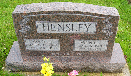 GRAYBILL HENSLEY, MINNIE LUCINDA - Taylor County, Iowa | MINNIE LUCINDA GRAYBILL HENSLEY 