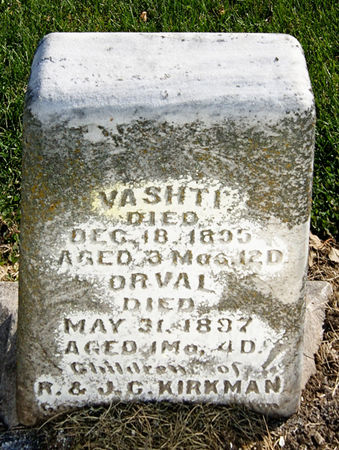 KIRKMAN, VASHTI - Taylor County, Iowa | VASHTI KIRKMAN 