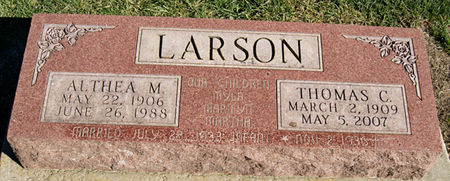 KING LARSON, ALTHEA MARIE - Taylor County, Iowa | ALTHEA MARIE KING LARSON 