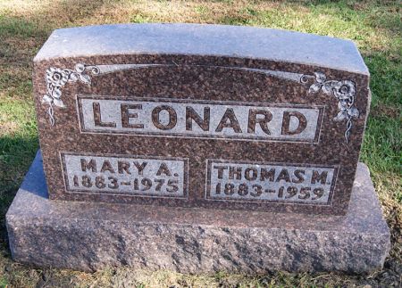 ROE LEONARD, MARY ANN - Taylor County, Iowa | MARY ANN ROE LEONARD 