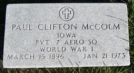 MCCOLM, PAUL CLIFTON - Taylor County, Iowa | PAUL CLIFTON MCCOLM 