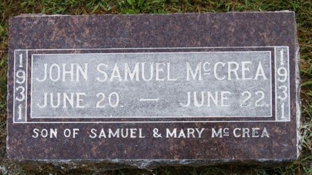 MCCREA, JOHN SAMUEL - Taylor County, Iowa | JOHN SAMUEL MCCREA 