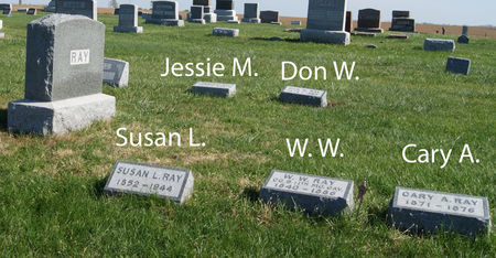 RAY, WILLIAM WESLEY, FAMILY PLOT - Taylor County, Iowa | WILLIAM WESLEY, FAMILY PLOT RAY 