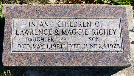 RICHEY, LAWRENCE, INFANT CHILDREN OF - Taylor County, Iowa | LAWRENCE, INFANT CHILDREN OF RICHEY 
