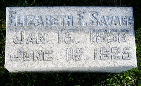 HOSKINS SAVAGE, ELIZABETH F. - Taylor County, Iowa | ELIZABETH F. HOSKINS SAVAGE 