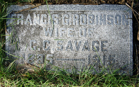 ROBINSON SAVAGE, FRANCES GILLISPIE - Taylor County, Iowa | FRANCES GILLISPIE ROBINSON SAVAGE 