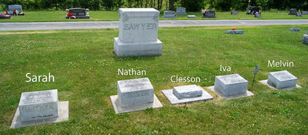 SAWYER, NATHAN SMITH, FAMILY PLOT OF - Taylor County, Iowa | NATHAN SMITH, FAMILY PLOT OF SAWYER 