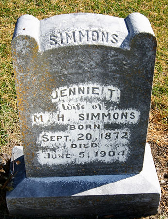 VALLERAN SIMMONS, JENNIE T. - Taylor County, Iowa | JENNIE T. VALLERAN SIMMONS 