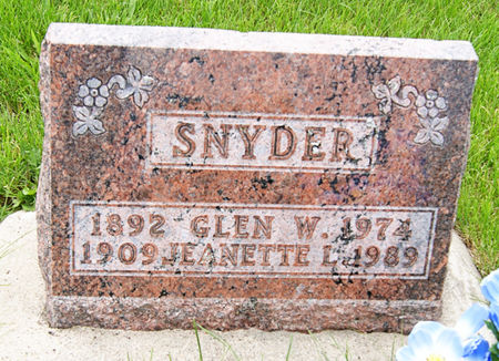 SNYDER, GLENN WEAVER - Taylor County, Iowa | GLENN WEAVER SNYDER 