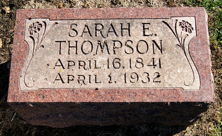 SMITH THOMPSON, SARAH ELIZABETH - Taylor County, Iowa | SARAH ELIZABETH SMITH THOMPSON 