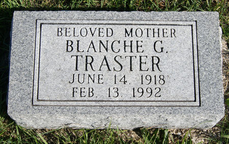 WEATHERLY TRASTER, BLANCHE GWENDOLYN - Taylor County, Iowa | BLANCHE GWENDOLYN WEATHERLY TRASTER 