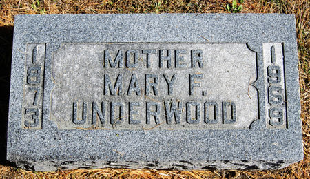 FILBERT UNDERWOOD, MARY ELIZABETH - Taylor County, Iowa | MARY ELIZABETH FILBERT UNDERWOOD 