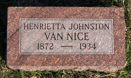 JOHNSTON VAN NICE, HENRIETTA - Taylor County, Iowa | HENRIETTA JOHNSTON VAN NICE 