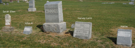 WOODS, JOHN H., FAMILY PLOT OF - Taylor County, Iowa | JOHN H., FAMILY PLOT OF WOODS 