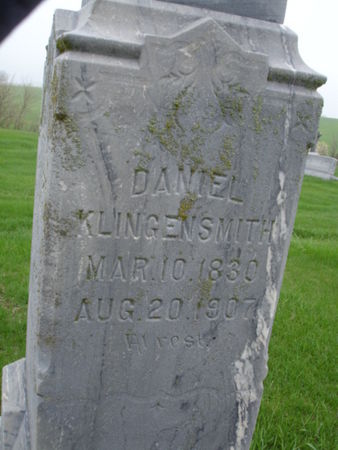 KLINGENSMITH, DANIEL - Union County, Iowa | DANIEL KLINGENSMITH 