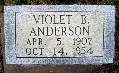 BROWN ANDERSON, VIOLET B. - Van Buren County, Iowa | VIOLET B. BROWN ANDERSON 