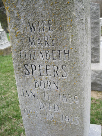 SPEERS MCCOMB, MARY ELIZABETH - Van Buren County, Iowa | MARY ELIZABETH SPEERS MCCOMB 